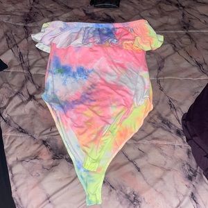Strapless Tie Dye Bodysuit